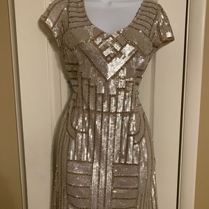 Adriana Papell Beaded Sequin Woman’s Dress Sz. 6